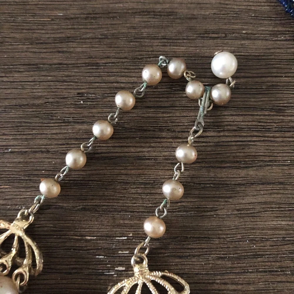 Vintage gold layered chain necklace